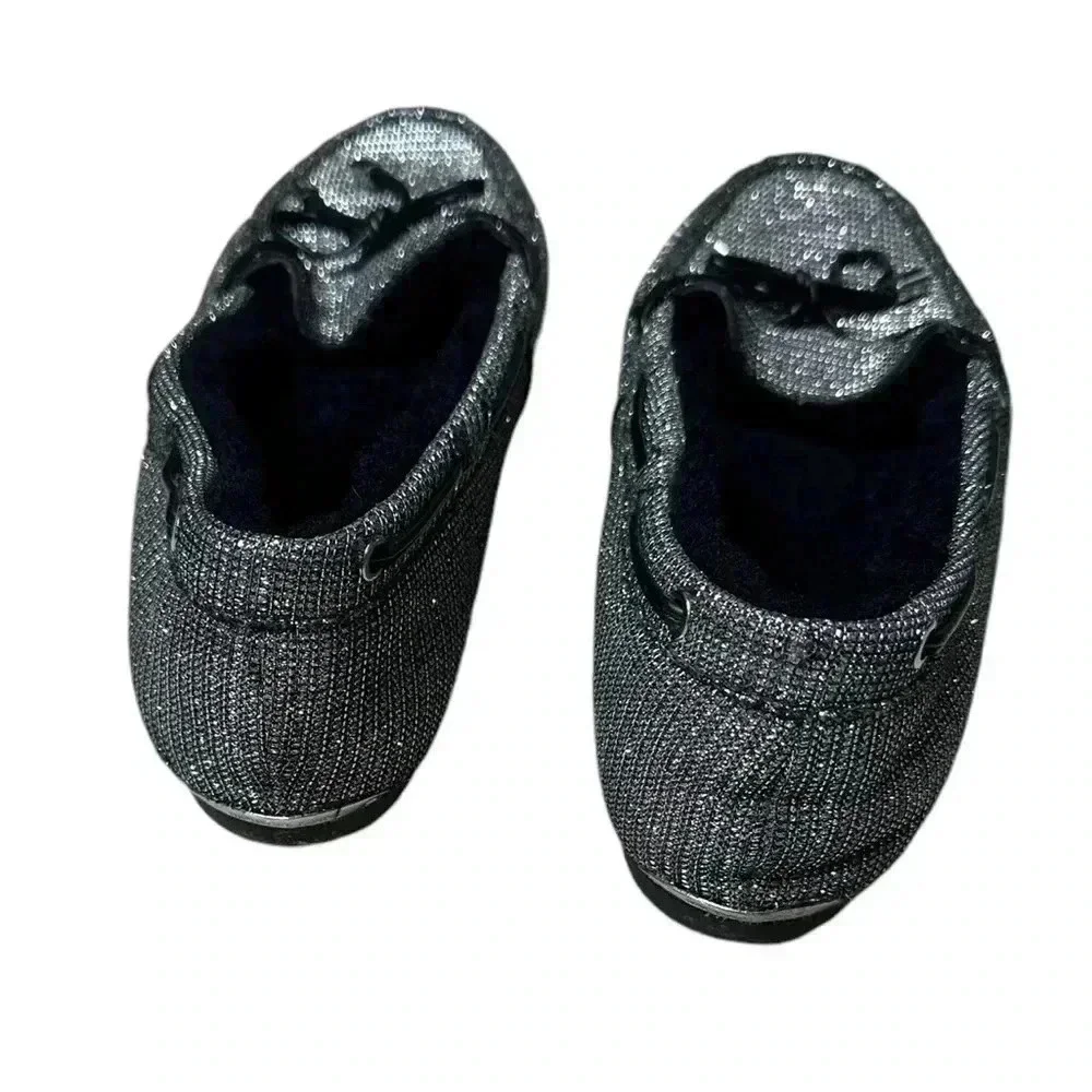 Michael Kors Sutton slides silver glitter moccasins Women’s Size 9.5 loafers